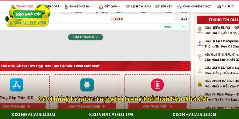 Các loại kèo quan trọng tại Kèo Nhà Cái