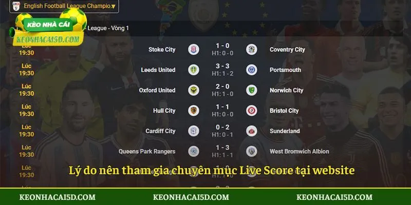 Live score 2 Lý do nên tham gia chuyên mục Live Score tại website